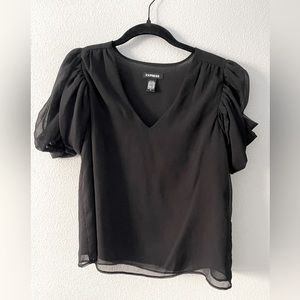 Womens Express Layered Sheer Blouse